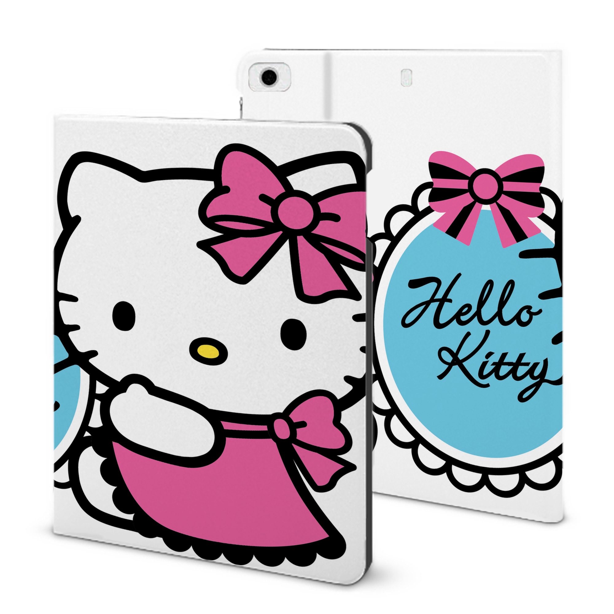 （画像用） Hello Kitty ハローキティ IPad ケース ブック型 PUレザー TPU 耐衝撃 軽量 薄型 ペン収納なし 全面保護 IPad 各モデル対応